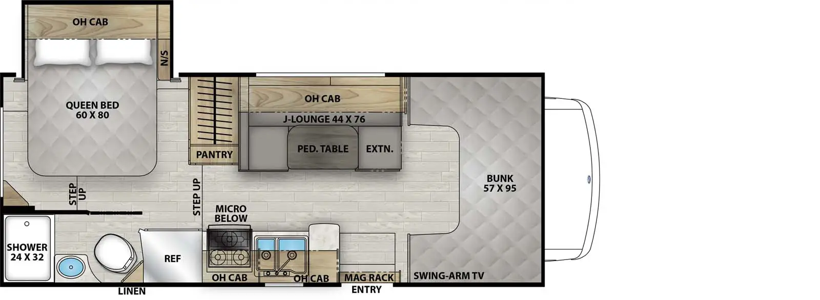 210RSS - Ford E-350 Floorplan Image